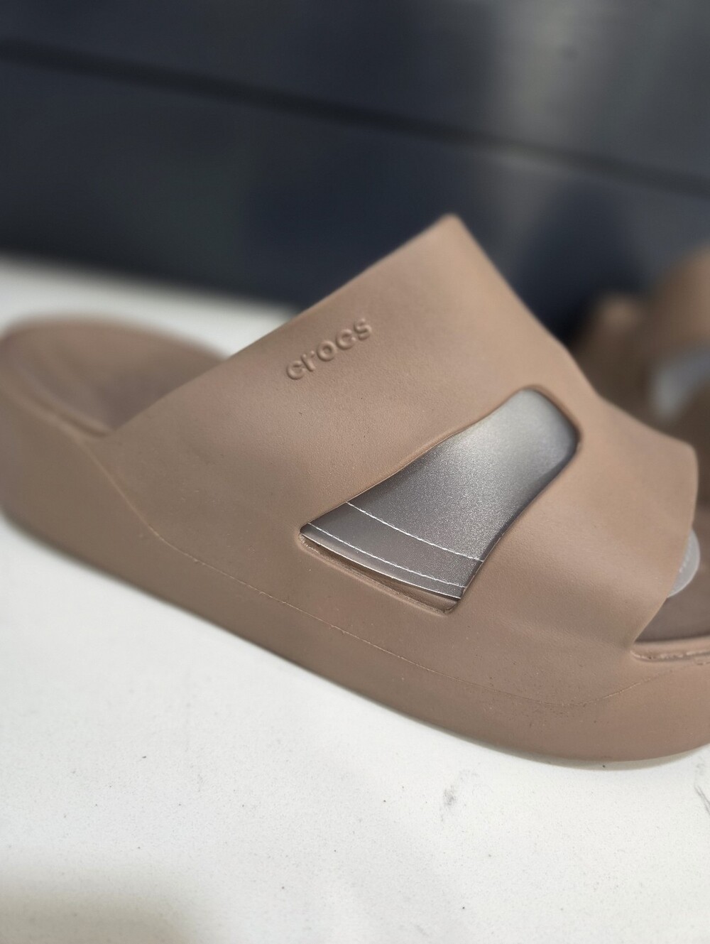 Crocs Women’s Brown Slide Sandals - Picture 4 of 11
